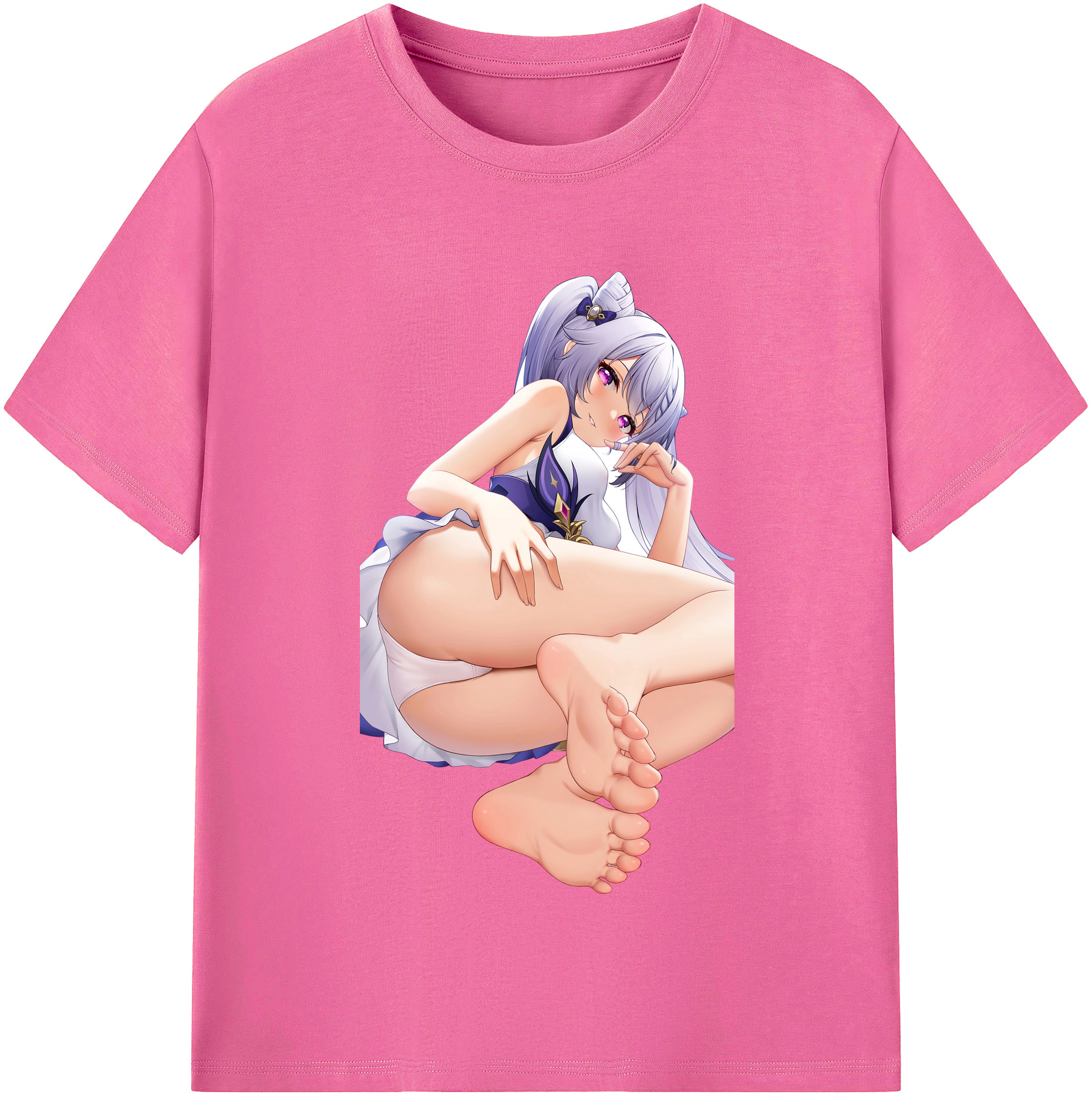 げんし神 刻晴 こくせい genshin Kokusei レディースカジュアルプリントTシャツ（綿100％）